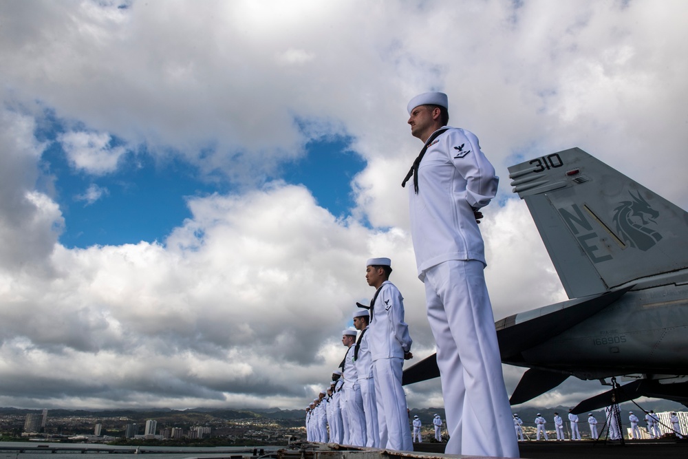 USS Carl Vinson Departs Pearl Harbor