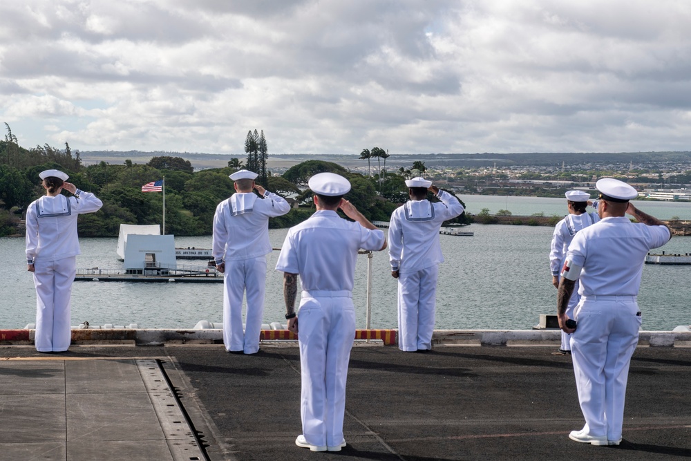 USS Carl Vinson Departs Pearl Harbor