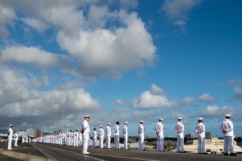 USS Carl Vinson Departs Pearl Harbor