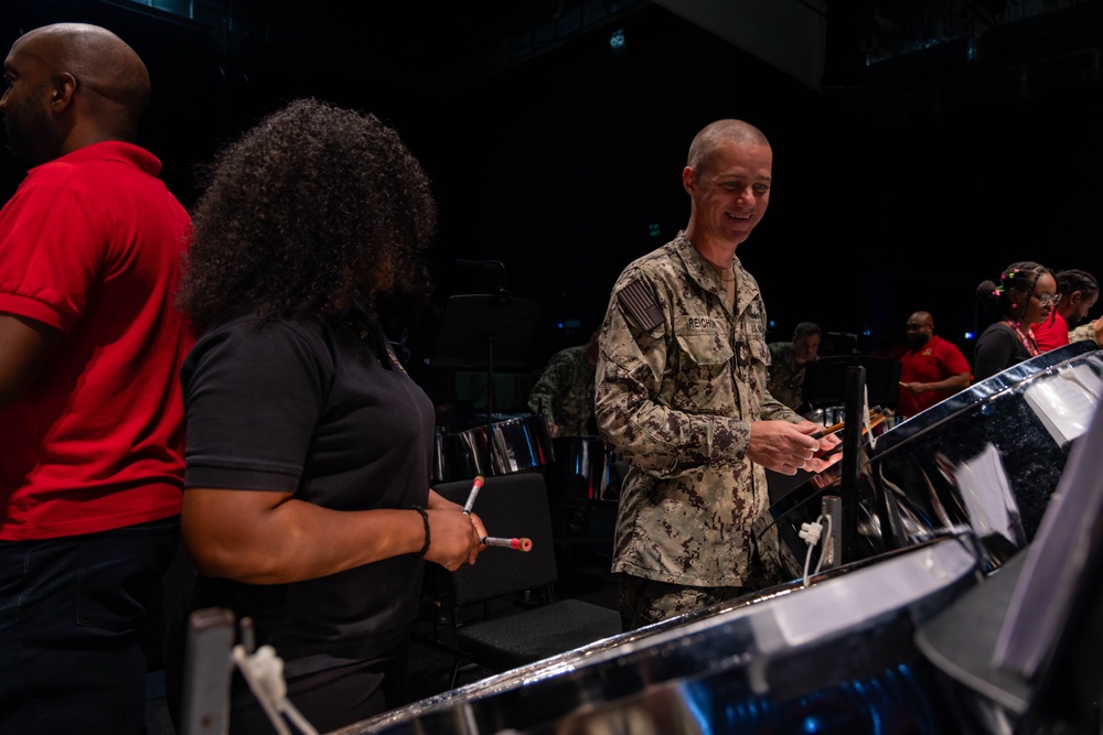 CP25 USFF Band Performs at the Academy for the Performing Arts in Port of Spain