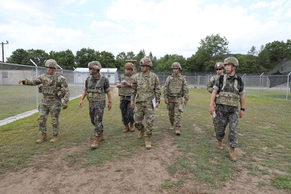 Republic of Korea and U.S. Army Leaders Tour Training Prison Compound at Global Strike 2025