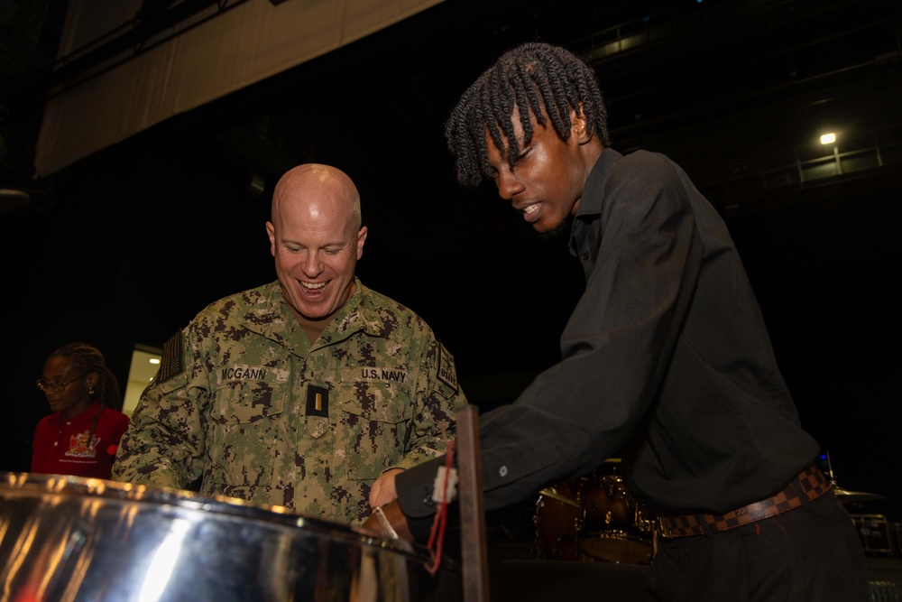 CP25 USFF Band Performs at the Academy for the Performing Arts in Port of Spain