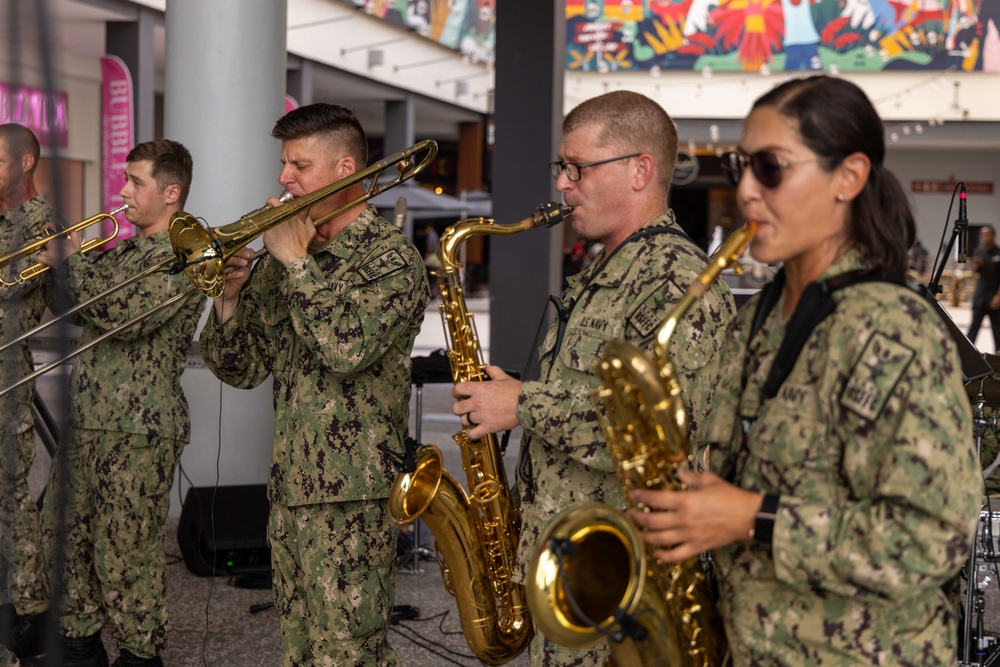 CP25 USFF Band Performs at the C3 Mall in San Fernando