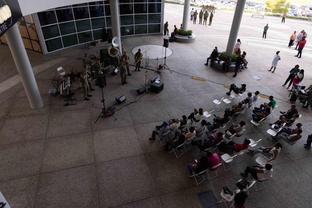 CP25 USFF Band Performs at the C3 Mall in San Fernando