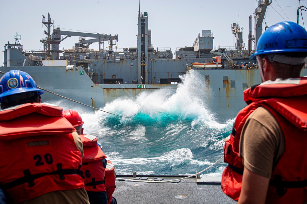 USS Higbee Conducts Replenishment-at-Sea with USNS Cesar Chavez