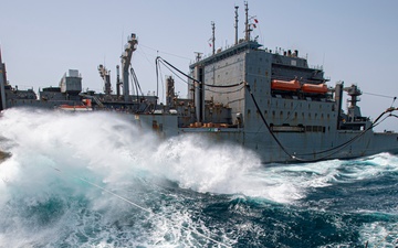 USS Higbee Conducts Replenishment-at-Sea with USNS Cesar Chavez