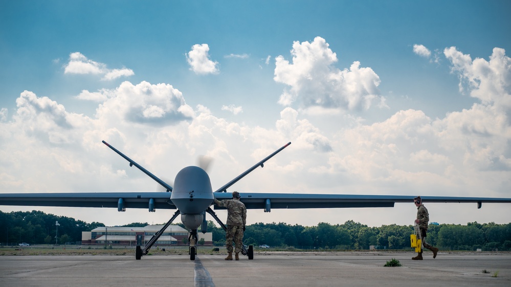 C-130 and MQ-9 forward deploy to Battle Creek Air National Guard Base during Northern Strike 25-2