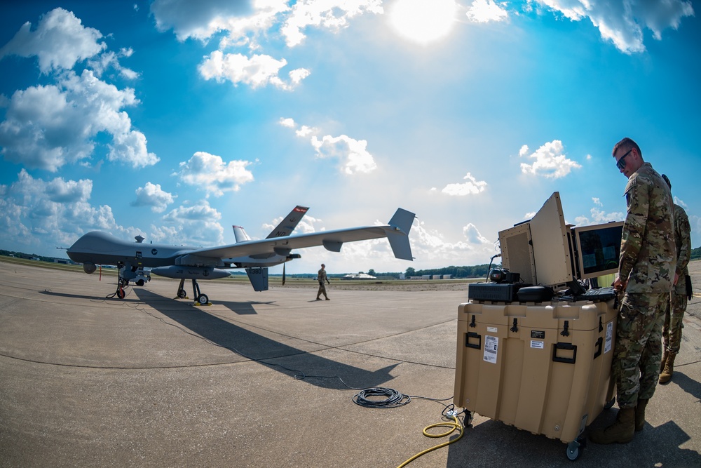 C-130 and MQ-9 forward deploy to Battle Creek Air National Guard Base during Northern Strike 25-2