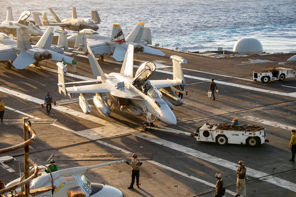 USS Carl Vinson conducts routine operations at sea