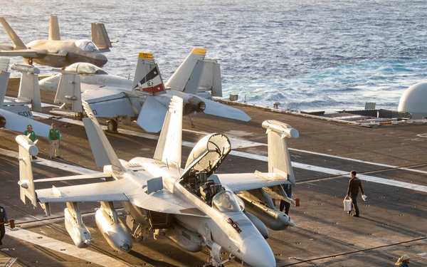 USS Carl Vinson conducts routine operations at sea