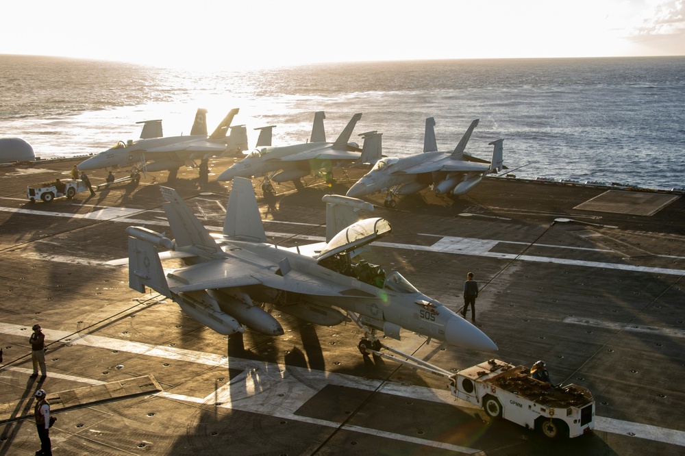 USS Carl Vinson conducts routine operations at sea