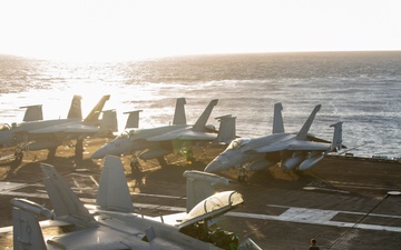 USS Carl Vinson conducts routine operations at sea