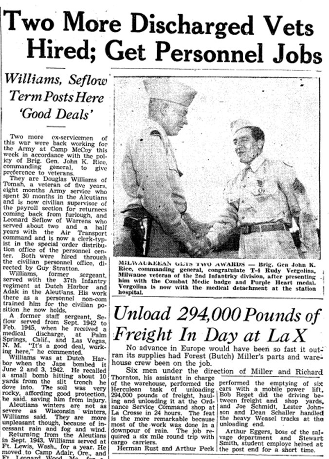 This Month in Fort McCoy History — August