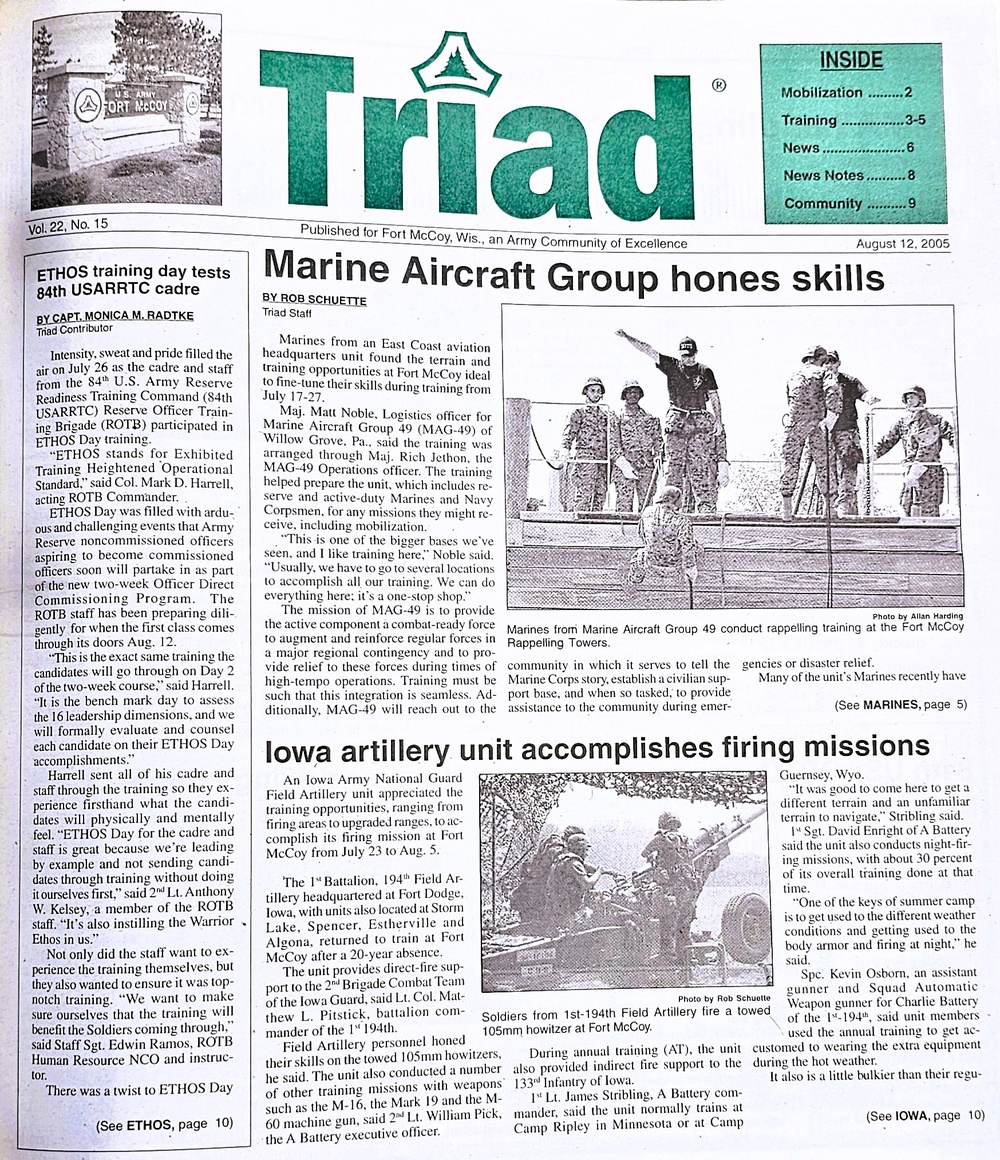 This Month in Fort McCoy History — August