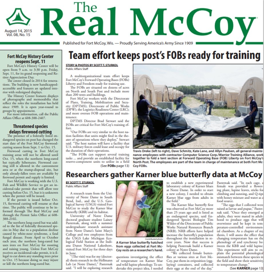 This Month in Fort McCoy History — August
