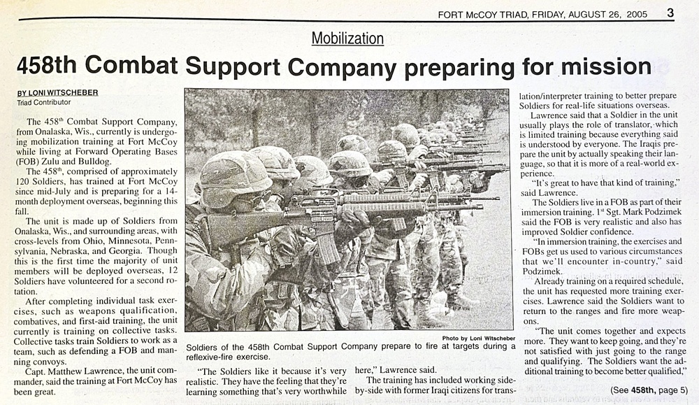 This Month in Fort McCoy History — August