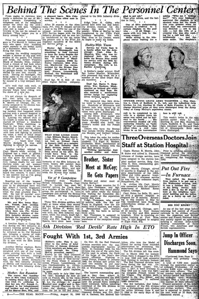 This Month in Fort McCoy History — August