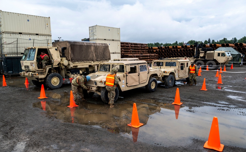 U.S. Soldiers conduct port opening operations during Arctic Edge 2025