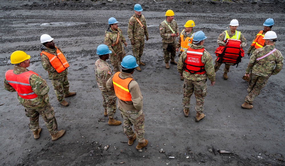 U.S. Soldiers conduct port opening operations during Arctic Edge 2025
