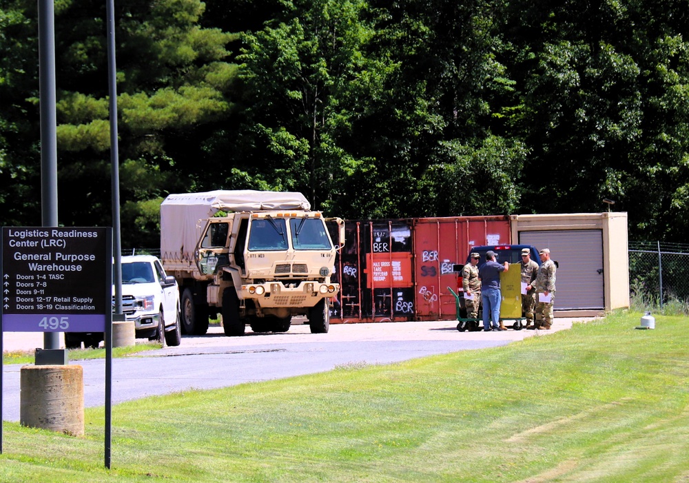Soldiers from multiple engineer units associated with Army Reserve’s 389th Engineer Battalion train at McCoy in July 2025
