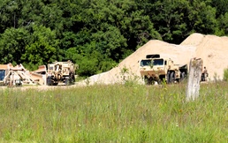Soldiers from multiple engineer units associated with Army Reserve’s 389th Engineer Battalion train at McCoy in July 2025