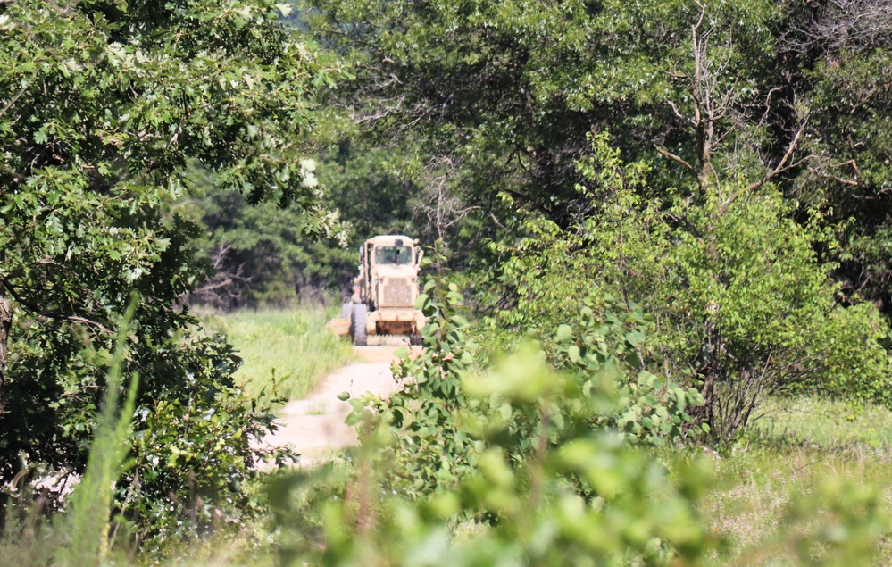 Soldiers from multiple engineer units associated with Army Reserve’s 389th Engineer Battalion train at McCoy in July 2025