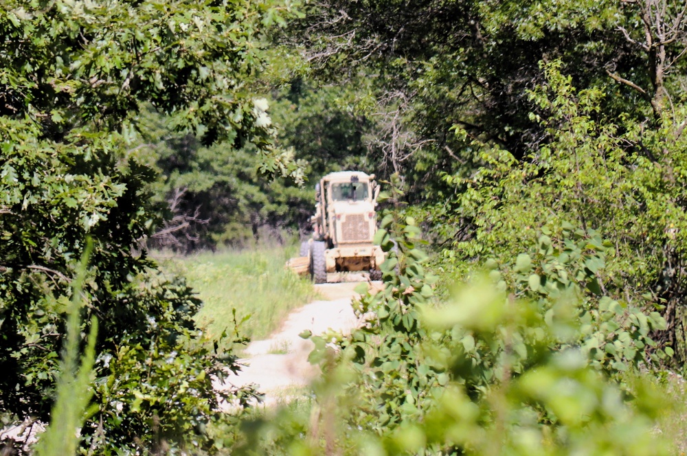 Soldiers from multiple engineer units associated with Army Reserve’s 389th Engineer Battalion train at McCoy in July 2025