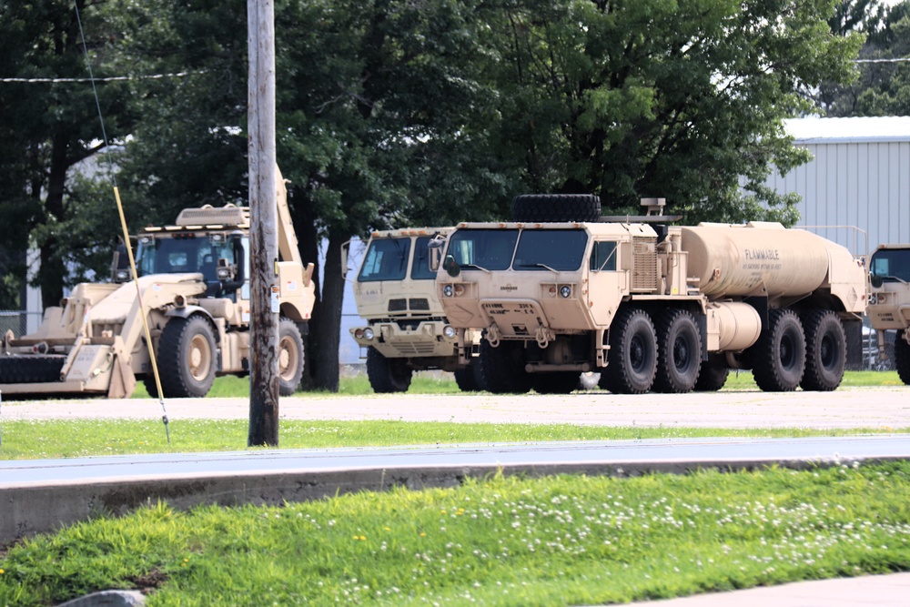 Soldiers from multiple engineer units associated with Army Reserve’s 389th Engineer Battalion train at McCoy in July 2025