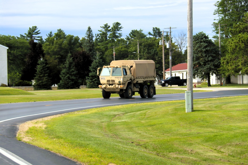 Soldiers from multiple engineer units associated with Army Reserve’s 389th Engineer Battalion train at McCoy in July 2025