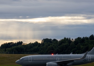U.S. Marine Corps C-40A delivers equipment, personnel during Arctic Edge 25