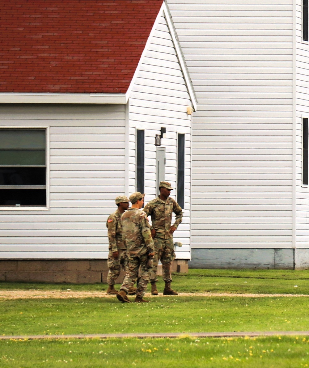 Soldiers from multiple engineer units associated with Army Reserve’s 389th Engineer Battalion train at McCoy in July 2025