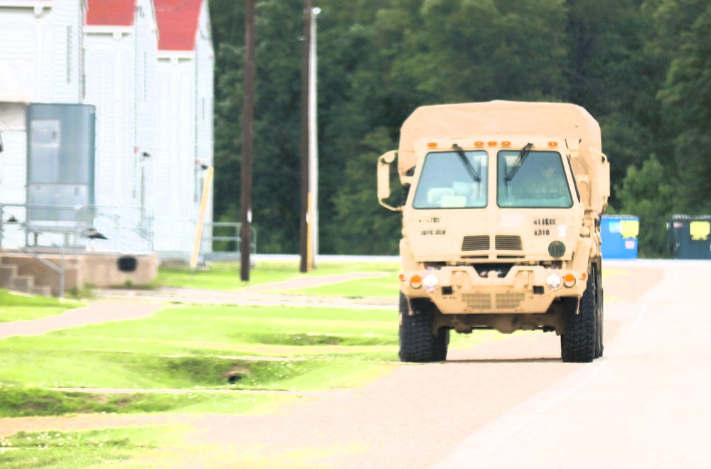 Soldiers from multiple engineer units associated with Army Reserve’s 389th Engineer Battalion train at McCoy in July 2025