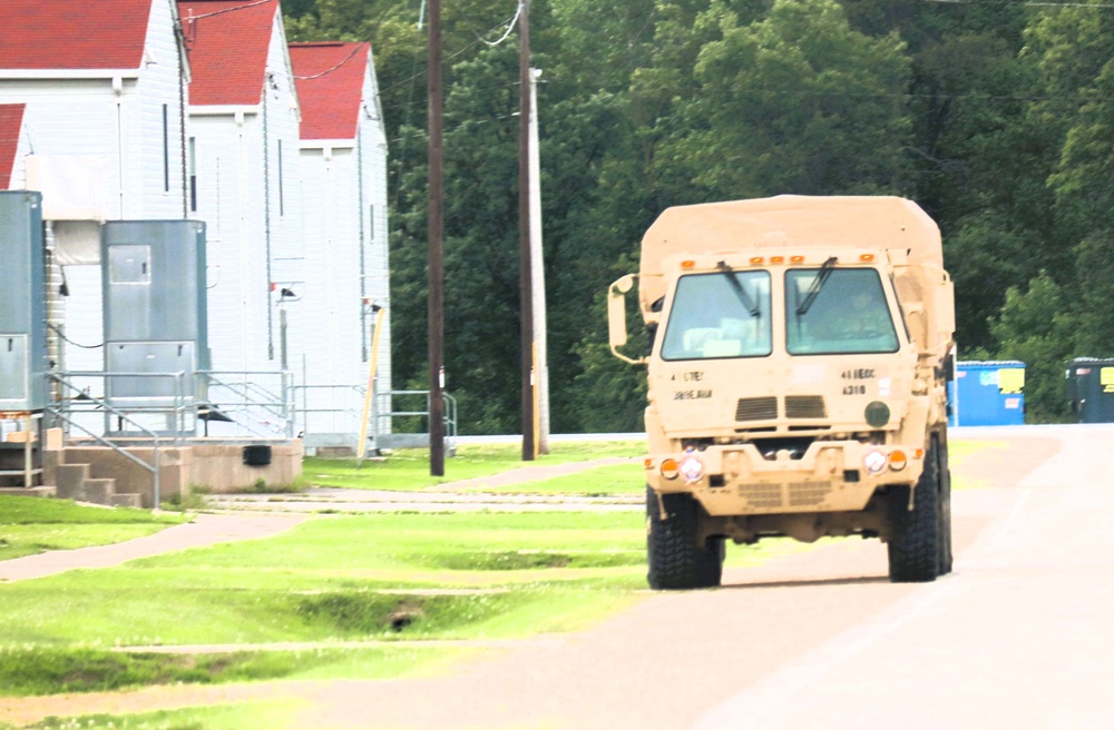 Soldiers from multiple engineer units associated with Army Reserve’s 389th Engineer Battalion train at McCoy in July 2025
