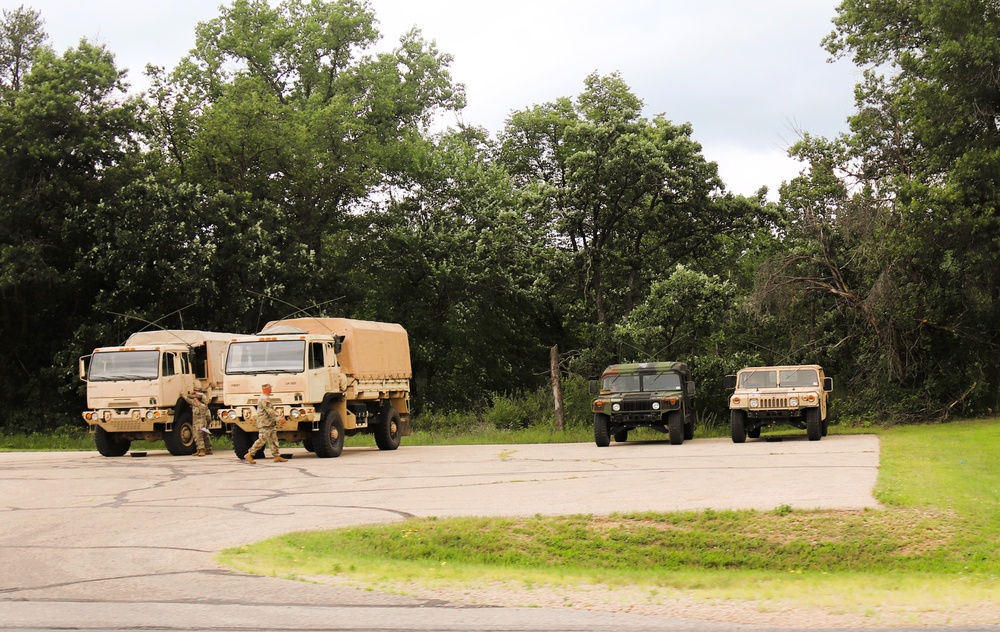 Soldiers from multiple engineer units associated with Army Reserve’s 389th Engineer Battalion train at McCoy in July 2025