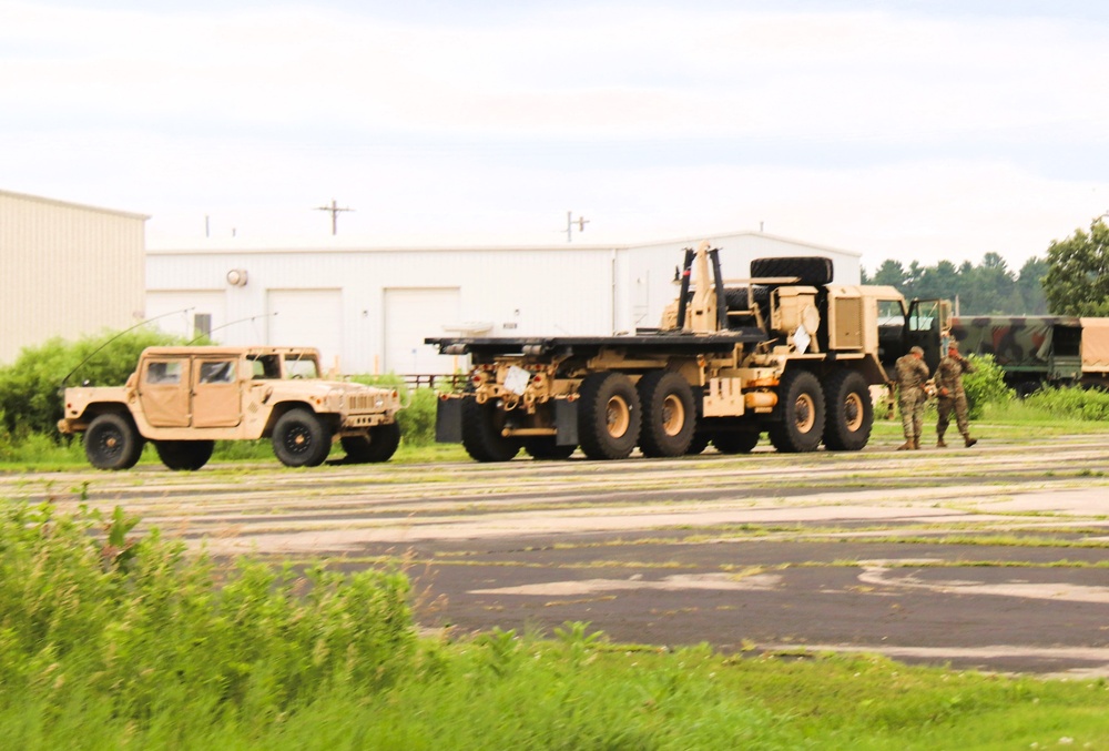 Soldiers from multiple engineer units associated with Army Reserve’s 389th Engineer Battalion train at McCoy in July 2025