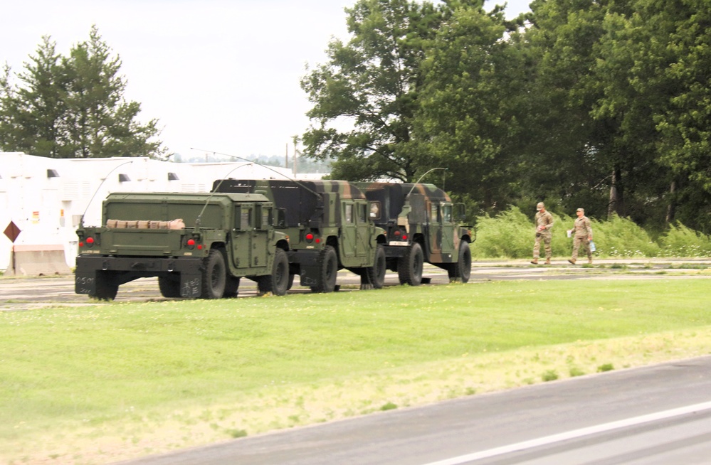 Soldiers from multiple engineer units associated with Army Reserve’s 389th Engineer Battalion train at McCoy in July 2025