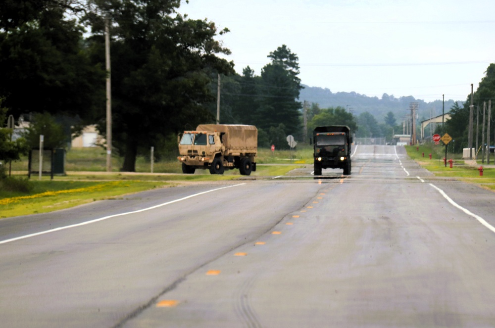 Soldiers from multiple engineer units associated with Army Reserve’s 389th Engineer Battalion train at McCoy in July 2025