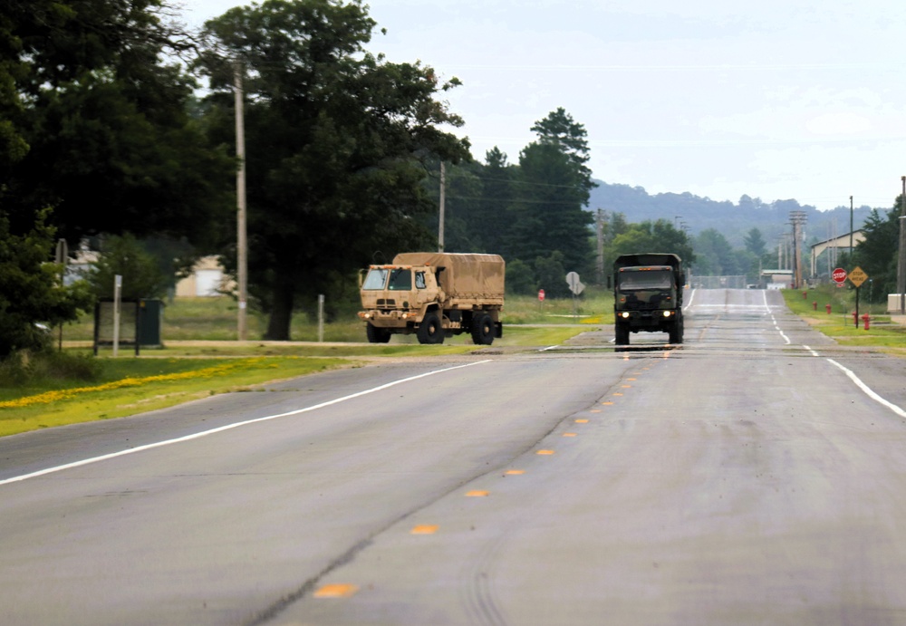 Soldiers from multiple engineer units associated with Army Reserve’s 389th Engineer Battalion train at McCoy in July 2025
