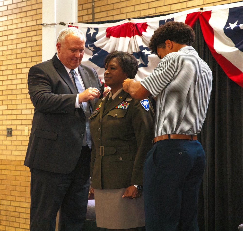 Col. Riedel's promotion ceremony to brigadier general