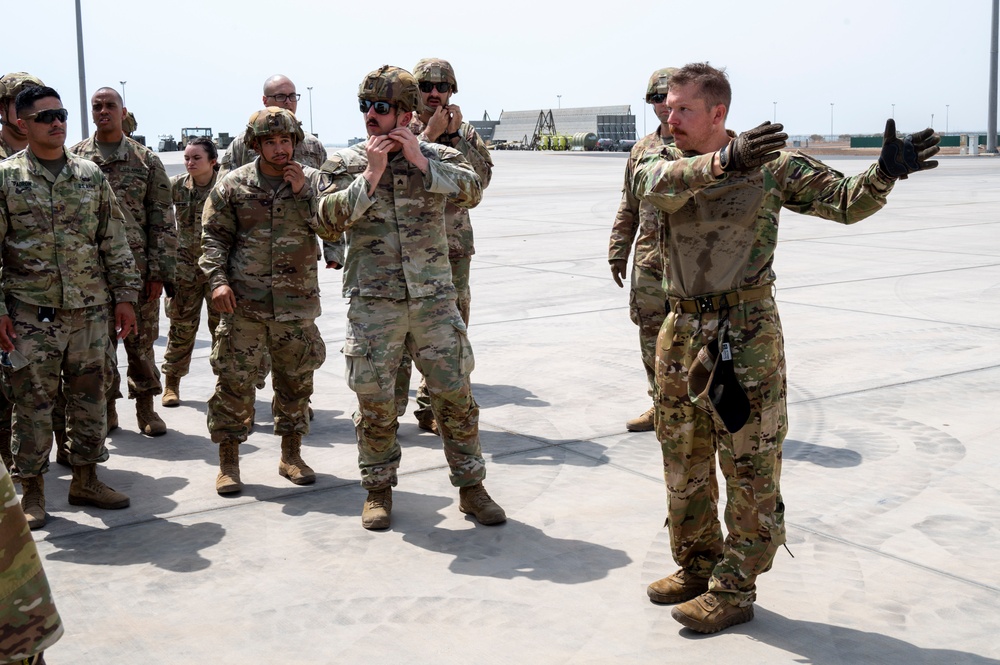 10th Expeditionary Aeromedical Evacuation Flight Participate in Mass Casualty Training Exercise with Task Force Bataan