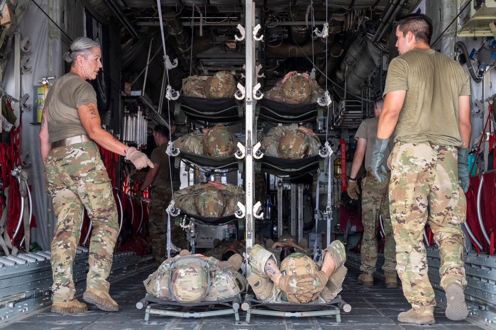 10th Expeditionary Aeromedical Evacuation Flight Participate in Mass Casualty Training Exercise with Task Force Bataan