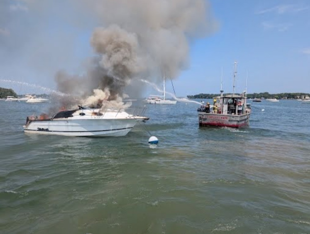 Coast Guard responds to 2 vessel fires in Put-In-Bay Harbor on Lake Erie