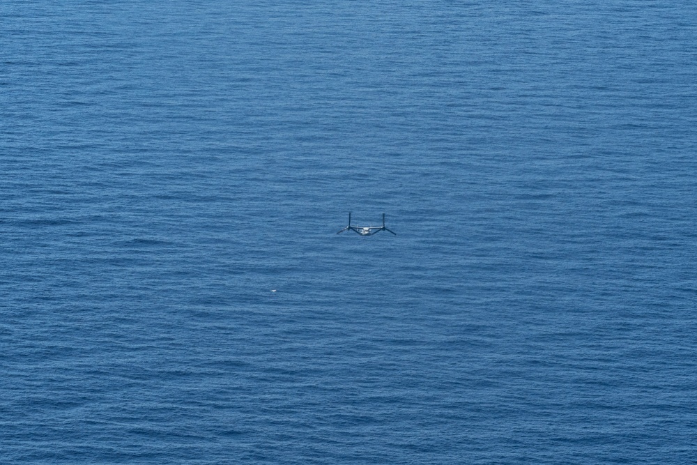 MV-22B Osprey Deployed from USS America (LHA 6) Drops Sonobuoys
