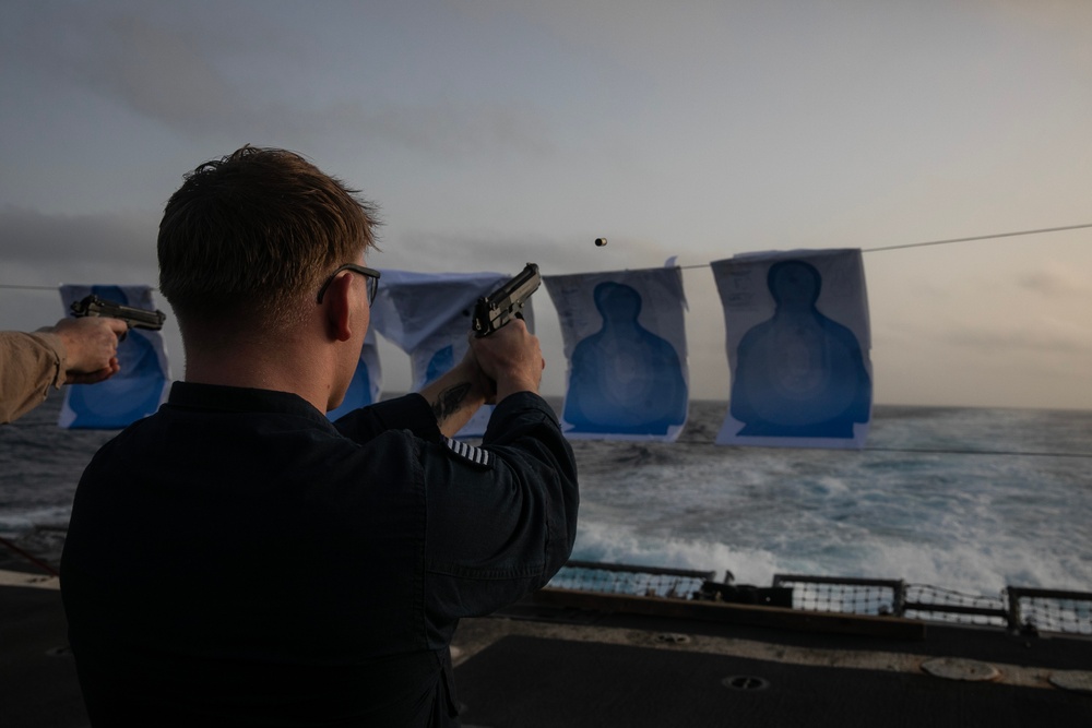 USS Wayne E. Meyer conducts operations in the U.S. Central Command area of responsibility as part of the Carl Vinson Carrier Strike Group