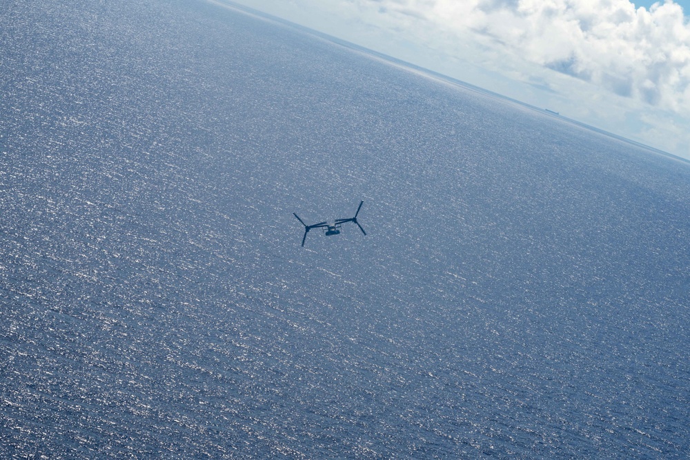 MV-22B Osprey Deployed from USS America (LHA 6) Drops Sonobuoys