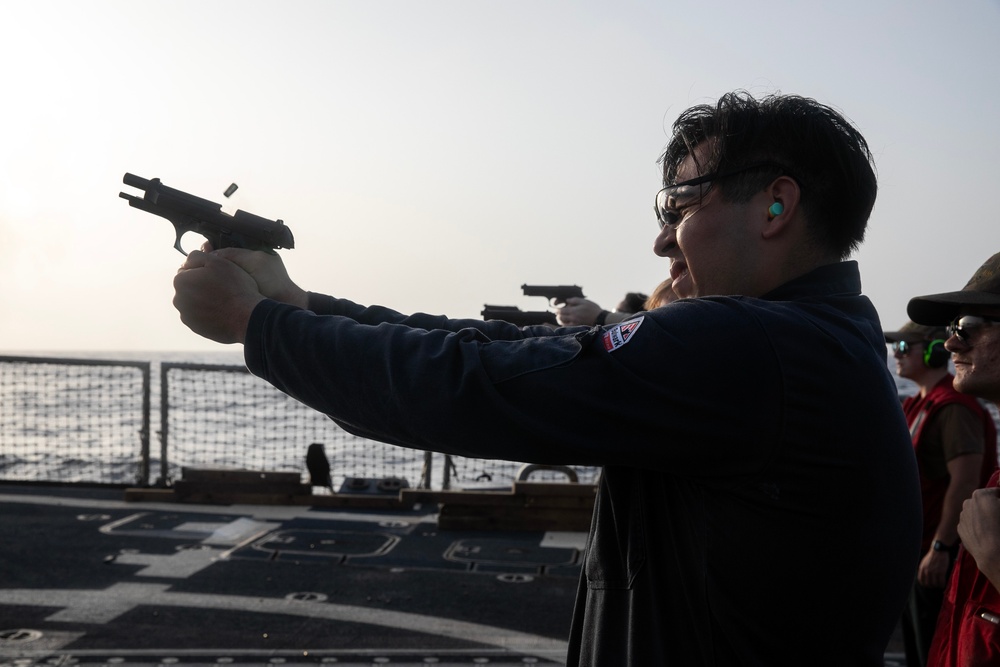 USS Wayne E. Meyer conducts operations in the U.S. Central Command area of responsibility as part of the Carl Vinson Carrier Strike Group