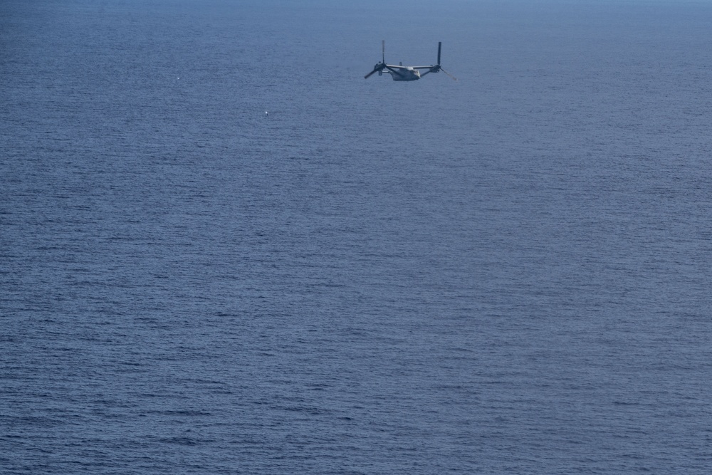 MV-22B Osprey Deployed from USS America (LHA 6) Drops Sonobuoys
