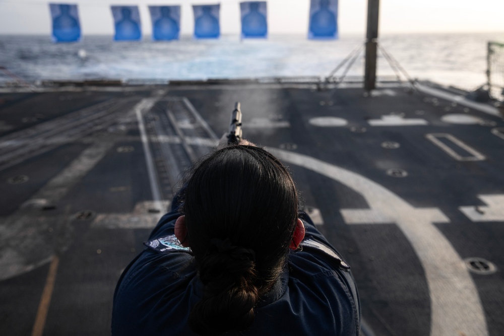 USS Wayne E. Meyer conducts operations in the U.S. Central Command area of responsibility as part of the Carl Vinson Carrier Strike Group