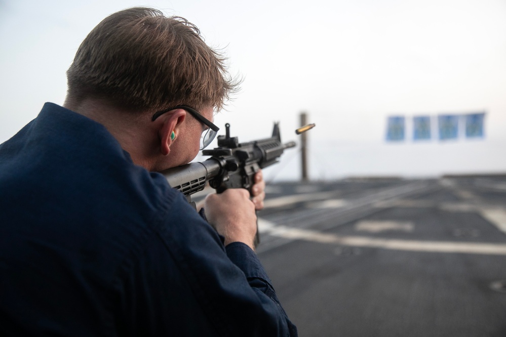 USS Wayne E. Meyer conducts operations in the U.S. Central Command area of responsibility as part of the Carl Vinson Carrier Strike Group