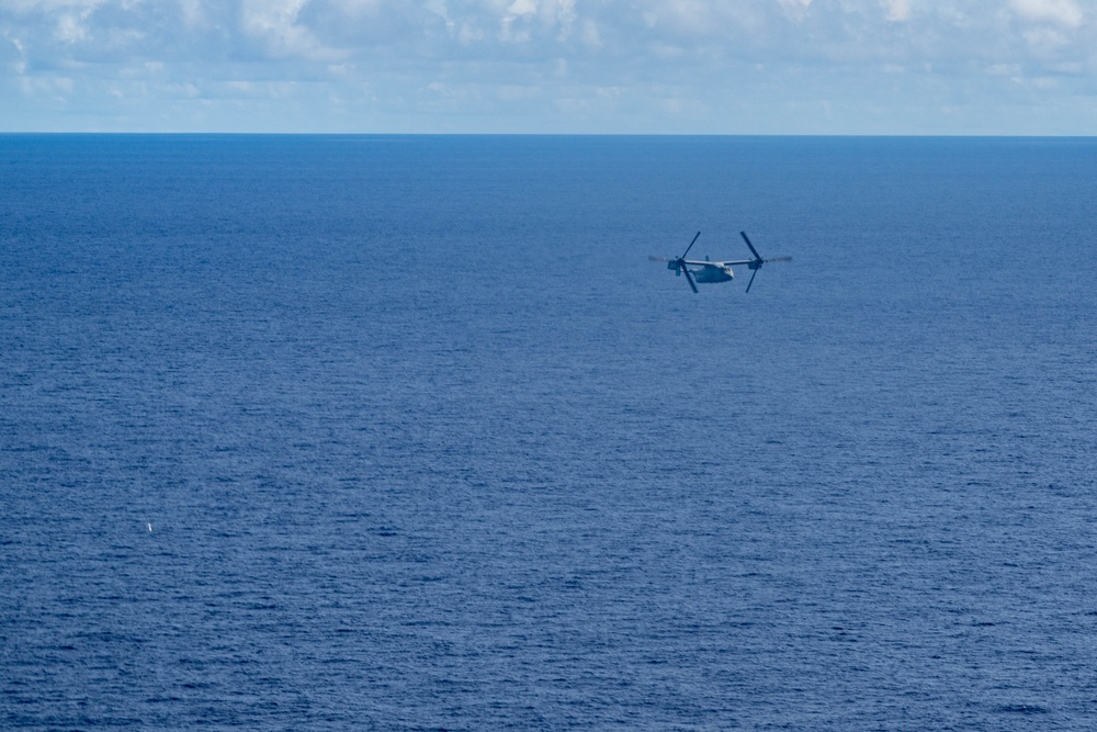 MV-22B Osprey Deployed from USS America (LHA 6) Drops Sonobuoys